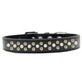 Unconditional Love Sprinkles Pearl & Yellow Crystals Dog CollarBlack Size 14 UN916234